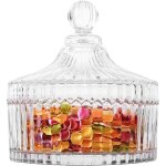Bonbonnire en verre avec couvercle sucrier en cristal avec couvercle petite assiette  biscuits dcorative ...