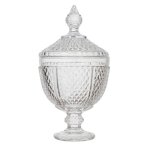 Bonbonnière en verre style diamant h31 cm Bonbonnière en verre style diamant h31 cm