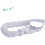 Bonde douche 90mm extra plate - siphon anti - odeurs tamis cheveux - blanc
