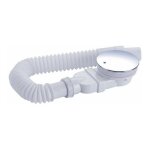 Bonde douche extra plate 90mm - kit anti - odeurs avec tamis � cheveux et tuyau flexible yyv