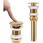 Bonde vier sans trop - plein salle de bain mcanisme popup laiton bross or pour cuisine lavabo baignoire ...