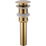 Bonde de lavabo moderne en laiton avec bonde ressort clic - clac sans fente sans trop - plein or bross ... Bonde de lavabo moderne en laiton avec bonde ressort clic - clac sans fente sans trop - plein or bross ...