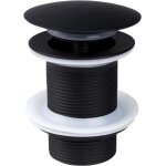 Bonde de lavabo noir sans trop plein bonde de lavabo pop up noir universelle bonde de vidage sans trop ...