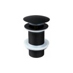 Bonde lavabo pop - up noire sans trop - plein universelle vidage automatique pour vasque