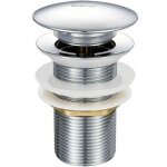 Bonde lavabo pop - up sans trop - plein laiton chrom� g 1� - clapet clic - clac 66 mm hauteur 78 mm