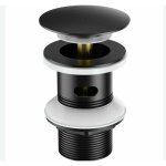 Bonde de lavabo bonde pop - up avec trop - plein automatique universelle noir vasque baignoire salle ...