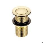 Bonde de lavabo de rechange en laiton sans fente or bross� raccord standard g1 1 / 4 bsp pour salle de ...