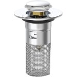 Bonde de lavabo - otbact - universelle - panier filtrant amovible - acier inox - anti - obstruction Bonde de lavabo - otbact - universelle - panier filtrant amovible - acier inox - anti - obstruction