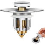 Bonde de lavabo universelle pop up avec filtre anti - clogging flitre cheveux anti - odeur pour les trous ...