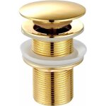 Bonde universelle lavabo - valve pop - up click clack - laiton inox doré Bonde universelle lavabo - valve pop - up click clack - laiton inox doré