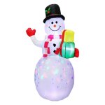 Bonhomme de neige gonflable - gnrique - 6ft - lumineux - dcoration de nol - extrieur
