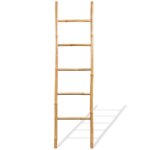 Bonne qualit - armoire de rangement chelle  serviettes 5 chelons bambou 150cm deco m4332917