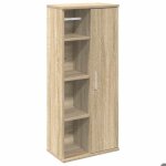 Bonne qualit� - armoire de rangement meuble de salle de bain et wc - bonnie - avec porte - rouleau ch�ne ...