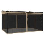 Bonne qualit - barnum dextrieur - anti - uv - tonnelle avec parois en filet - bonnie - taupe 4x3 m ...