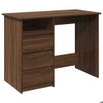 Bonne qualit - bureau chne marron 102x50x75cm - table dtude - bois dingnierie - poste de travail ...