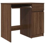 Bonne qualit� - bureau ch�ne marron 86x49x76cm - table d�tude - bois ding�nierie - poste de travail meuble ...