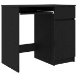 Bonne qualit� - bureau ch�ne noir 86x49x76cm - table d�tude - bois ding�nierie - poste de travail meuble ...