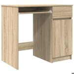 Bonne qualit - bureau chne sonoma 86x49x76cm - table dtude - bois dingnierie - poste de travail meuble ...