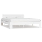 Bonne qualit� - cadre de lit sans matelas blanc 160x200 cm - haut de gamme - bois de pin massif6526