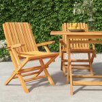Bonne qualit� - chaises de jardin pliantes - lot de 2 - 61x67x90cm - bois massif teck61x67x90 cm - pour ...