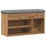 Bonne qualit� - coffre banquette - bonnie - banc � chaussures ch�ne artisanal 82x32x455cm bois ing�nierie ...