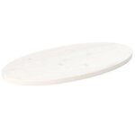Bonne dessus de table blanc 80x40x25 cm bois de pin massif ovale - yxm fr520519