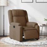 Bonne qualit� - fauteuil inclinable �lectrique marron tissu77x95x99 cm relaxation - scandinave deco m1233417 ...