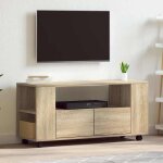 Bonne qualit� - meubles tvch�ne sonoma 102x345x43 cm bois ding�nierie - buffet t�l�vision / banc tv deco ...