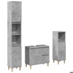 Bonne qualité - mobilier ensemble de meubles de salle de bain 3 pcs salle de bain et wc - bonnie - gris ... Bonne qualité - mobilier ensemble de meubles de salle de bain 3 pcs salle de bain et wc - bonnie - gris ...