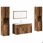 Bonne qualit� - mobilier ensemble de meubles salle de bain 4 pcs salle de bain et wc - bonnie - bois ...