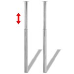 Bonne pieds de meubles pieds de table t�lescopique 2 pcs chrome 710 mm - 1100 mm - yxm fr223965