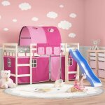 Bonne rideaux pour lit mezzanine avec tunnel rose polyester - yxm fr224516