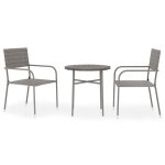 Bonne qualit - salon dextrieur ensemble  manger de jardin 3 pcs - 2 chaises de jardin avec table - ...