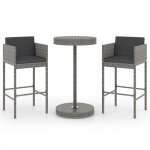 Bonne qualit� - salon dext�rieur ensemble de bar de jardin 3 pcs - 2 chaises de jardin avec table - et ...