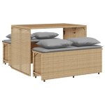 Bonne qualit - salon dextrieur ensemble  manger de jardin et coussins 3 pcs - 2 chaises de jardin ...