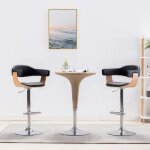 Bonne tabourets de bar lot de 2 noir bois courbé et similicuir - yxm fr973100 Bonne tabourets de bar lot de 2 noir bois courbé et similicuir - yxm fr973100
