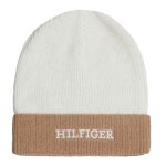 Bonnet blanc / marron fille tommy hilfiger beanie