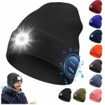 Bonnet bluetooth led unisexe 3 en 1bonnet bluetooth avec casque et lumire cadeaux lumineux pour la famille ...