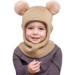 Bonnet cagoule chaud hiver pour b�b� enfant de 1 � 6 ans ensemble chapeau �charpe multifonction thermique ...