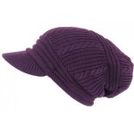 Bonnet casquette rasta violet tendance en laine kifty - violet