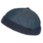 Bonnet docker bleu denim jeans homme et femme original hodok - bleu