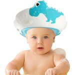 Bonnet de douche r�glable pour enfant protection pour shampooing chapeau de soleil pour b�b� (bleu dinosaure) ...