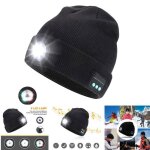 Bonnet de musique bluetooth 5 led bonnet casquette sans fil casque musique chapeau cadeau de nol pour ...