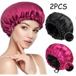 Bonnet de nuitbonnet de sommeil  bande lastiquebonnet de cheveux nuit en satinavec cordon rglablepour ...