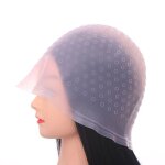 Bonnet teinture capillaire - silicone rutilisable - rose tiquette