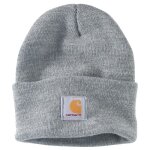 Bonnet - carhartt - watch hat - gris clair - double paisseur - manchette repliable
