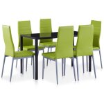 Bonnie®7 pcs - meuble table et chaises salle à manger - ensemble à dîner - 2 / 4 / 6 personnes - vert ... Bonnie®7 pcs - meuble table et chaises salle à manger - ensemble à dîner - 2 / 4 / 6 personnes - vert ...