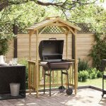Bonnie abri pour barbecue / outils de jardinage - anti corrosion / imputrescible - marron 133. 5 x 63 ...