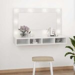 Bonnieblanc tagre  miroirarmoire / placard  miroir avec led blanc brillant 90x315x62 cm &fr158354 ...