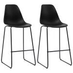 Bonnie®chaises de bar - fauteuil salon pour bistro / cuisine - lot de 2 noir plastiquel48 x p57 x h112. ... Bonnie®chaises de bar - fauteuil salon pour bistro / cuisine - lot de 2 noir plastiquel48 x p57 x h112. ...